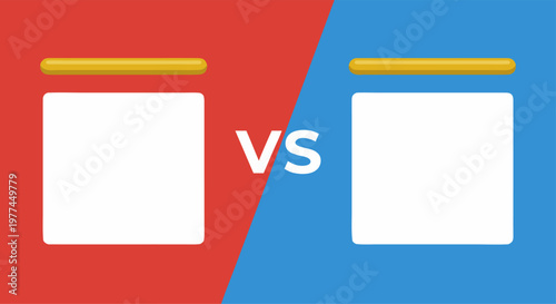 Dynamic versus banner red blue background