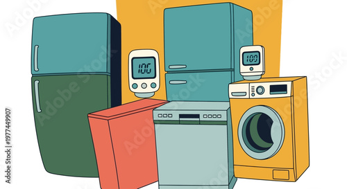 Colorful home appliances