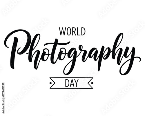 Celebrating world photography day elegant calligraphy design for photographers photography enthusiasts
