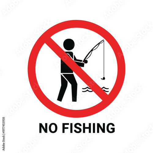 No Fishing Sign Prohibition Symbol