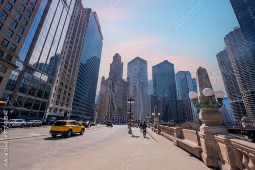 Downtown Chicago Illinois city street