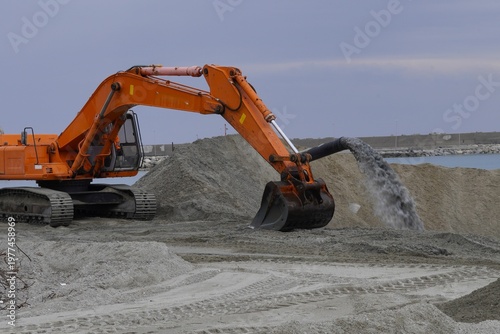 Fotografie Industrial cleaning, sand washing