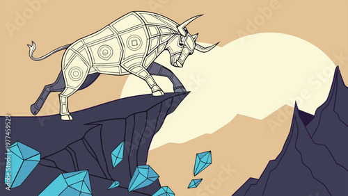 A silhouette vector design of a man with a horse and an elephant creates a nature illustration representing the animal world