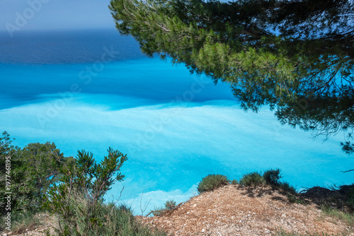 Lefkada Coastline near Egremni Beach, Greece