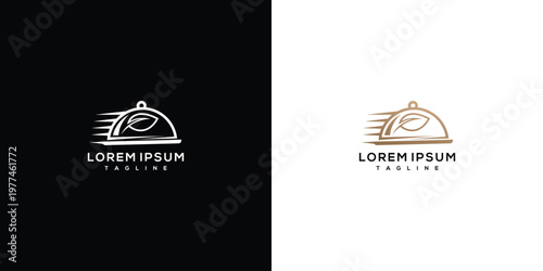 Fast Organic Food Delivery Cloche Logo Design