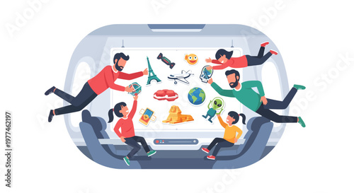 People having fun and playing inside a transparent bubble