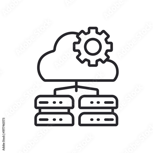 it insfrastructure icons outline and Flat Style,transparent background