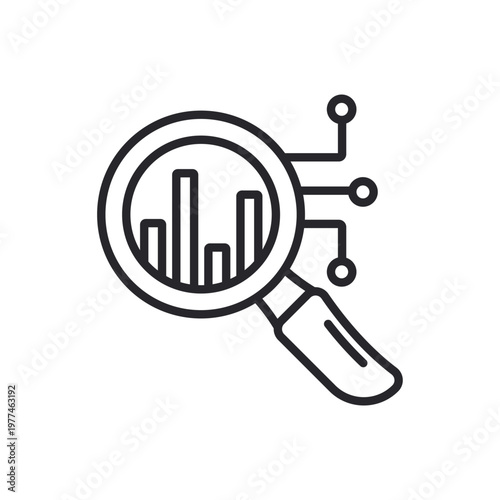 data analytics  icons outline and Flat Style,transparent background