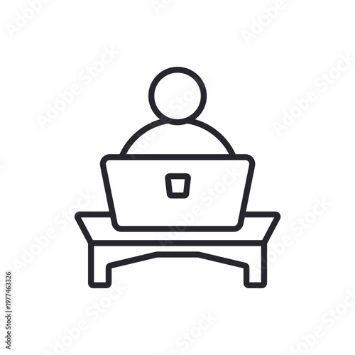 it manager icons outline and Flat Style,transparent background