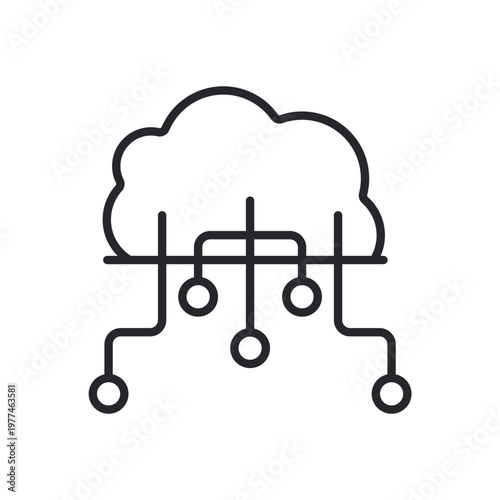 machine learning icons outline and Flat Style,transparent background