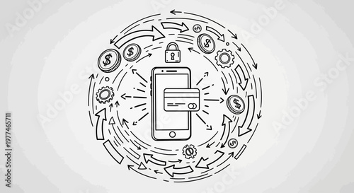 Digital finance and technology concept