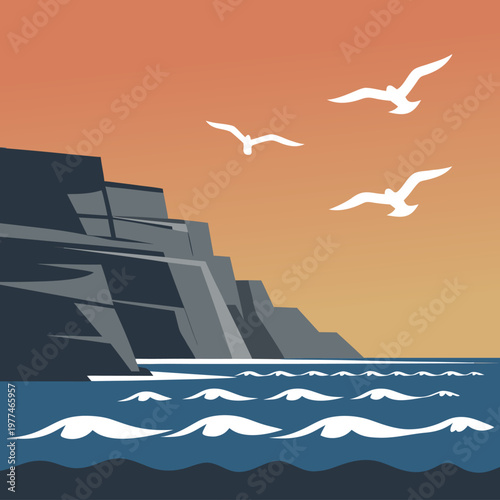 forest, trees, pine, woods, nature, landscape, outdoors, sunlight, minimalist, flat design, vector, illustration, green, spruce, fir, serenity, peaceful, calm, environment, scenery, morning