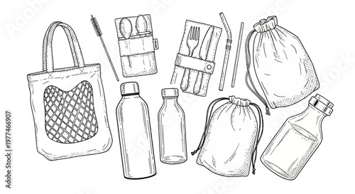 Eco friendly reusable travel accessories