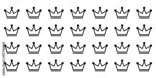 Royal Crown Icon Pattern Background