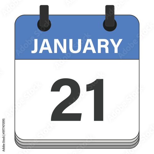 Φωτογραφία January 21 Calendar Date Design