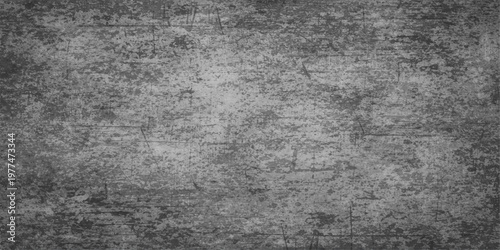 A dark aged black leather texture with a grimy grunge pattern provides a vintage rough surface backdrop featuring a dirty gray concrete and stone design