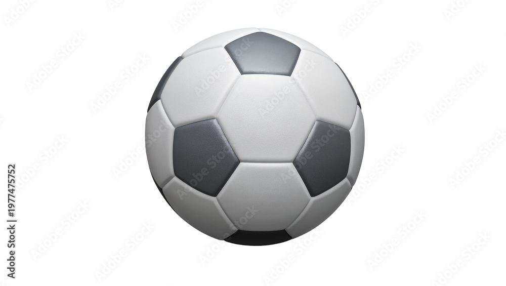 Fototapeta premium Gray Black Hexagonal Patterned Soccer Ball Sport Equipment