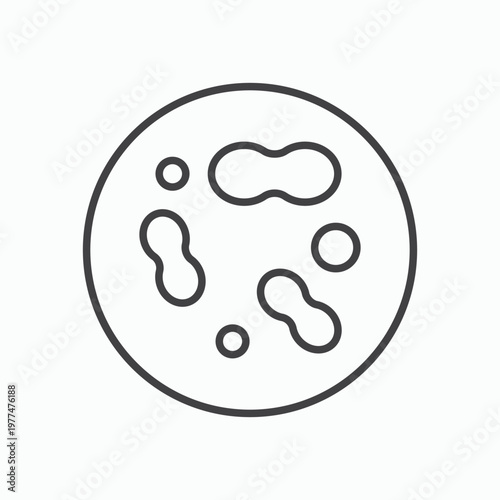 Microorganism icon design element isolated on white for web