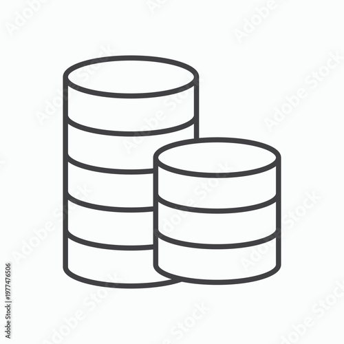 Money coin icon design element isolated on white for web