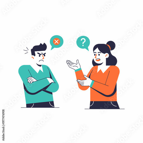 Couple arguing, disagreement, conflict, misunderstanding, relationship problems, communication issues