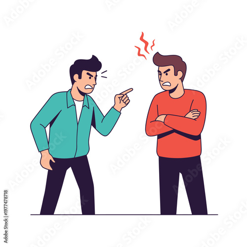 Angry men arguing, conflict, disagreement, pointing finger, frustration, confrontation, dispute, argument