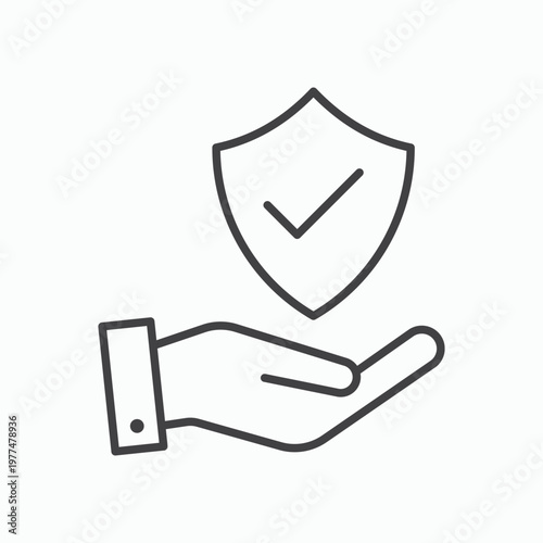 Policyholder icon design element isolated on white for web