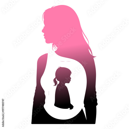 Happy Mother's Day Vector Illustration with Beautiful Floral Wreath and Elegant Typography. Greeting Card Design with Pink Flowers, Hearts, and Leaves for Mom's Birthday, Poster, and Social Media.