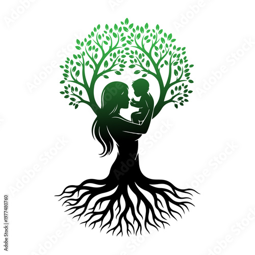 Happy Mother's Day Vector Illustration with Beautiful Floral Wreath and Elegant Typography. Greeting Card Design with Pink Flowers, Hearts, and Leaves for Mom's Birthday, Poster, and Social Media.