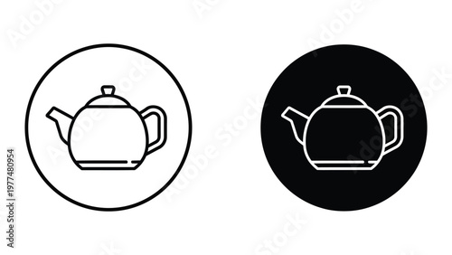 Contrasting teapot icons on different background styles