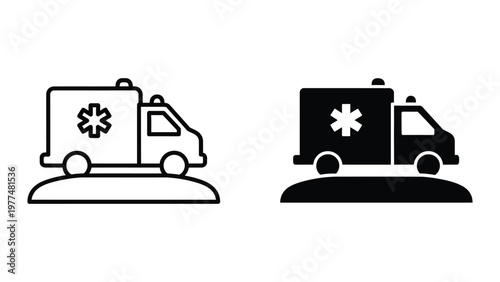 Contrast between a standard and a modern emergency medical vehicle icon design