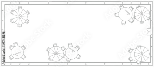 Vector illustration of a blank wooden board frame with a floral ornament, flowers, and butterflies on an empty paper background for a card design