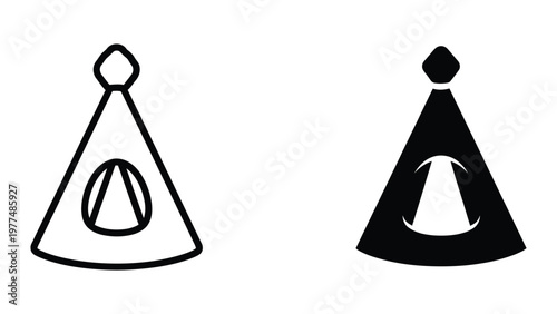 Contrasting symbolic representations of a conical object with internal loop designs