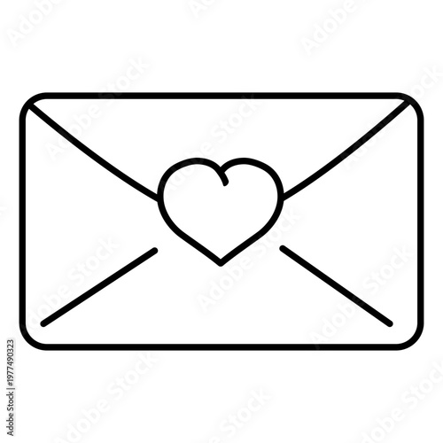Love letter icon vector. Valentine  illustration sign. Declaration of love symbol. love logo.
