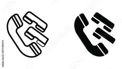 Contrast between old and modern telephone icons