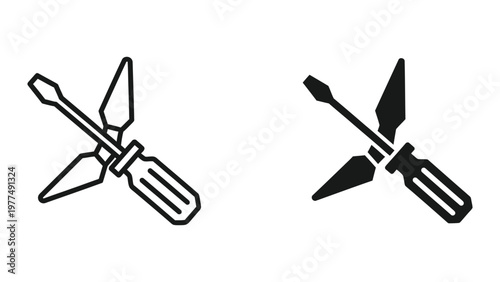 Two different styles of multi-blade throwing knives with handles