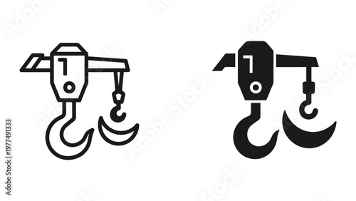 Comparison of two types of hook designs for lifting equipment