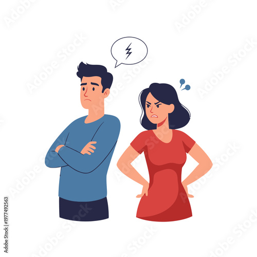Couple Arguing, Disagreement and Conflict, Relationship Problems, Frustrated Emotions