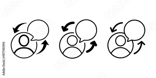 People talking chat bubble communication dialogue icon symbol