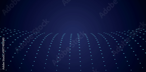 Abstract perspective dot grid background for futuristic digital space