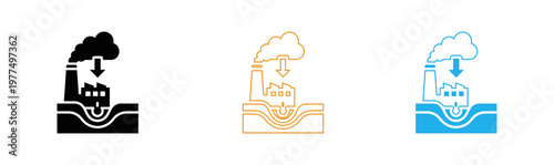 Industrial pollution impact comparing clean and polluted water environments