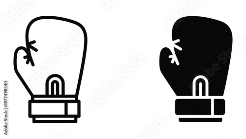 Contrasting boxing gloves symbolizing light and dark themes with a lamp design