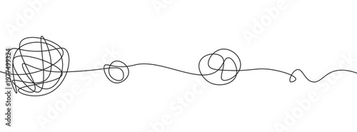 Doodle line scribble mind tangle and chaos for mental health decoration design vector