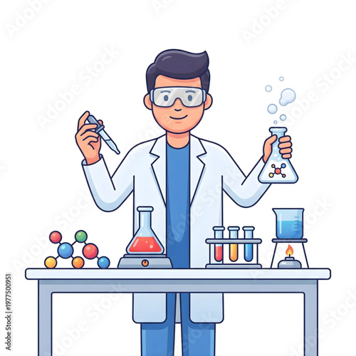 Scientist Conducting Experiment In Laboratory