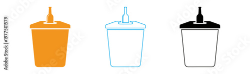 Title minimalist illustration of cocktail glasses and a bottle description a simple flat design featuring cocktail shakers a beer bottle and a