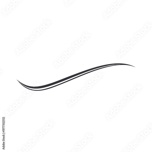 A simple, elegant swoosh graphic, perfect for adding a touch of flair to designs