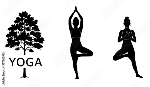Yoga woman silhouette icon exercise fitness wellness vector illustration