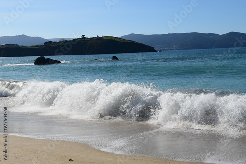 Olas en la playa de Céltigos, Espasante, Ortegal, Galicia, Spain