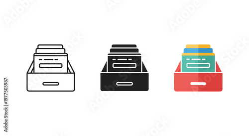 colorful file organizer icons