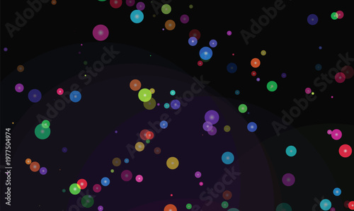 Colorful Glowing Dots Abstract Vector Background for Festive Celebration Party JPG