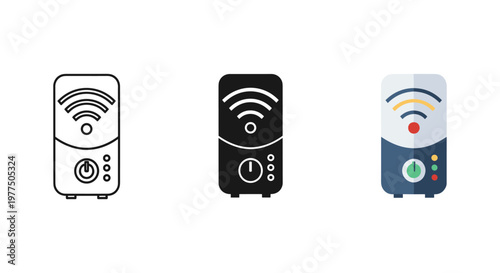 wifi router icons, wireless internet symbols, network connection